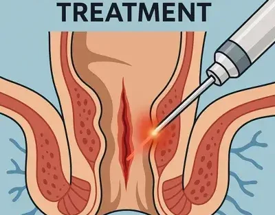 تصویر آموزشی از عمل فیشر با لیزر و نحوه درمان شقاق مزمن
