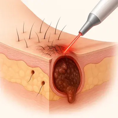 درمان سینوس پیلونیدال با لیزر جراحی؛ تخلیه عفونت و ترشح چرکی