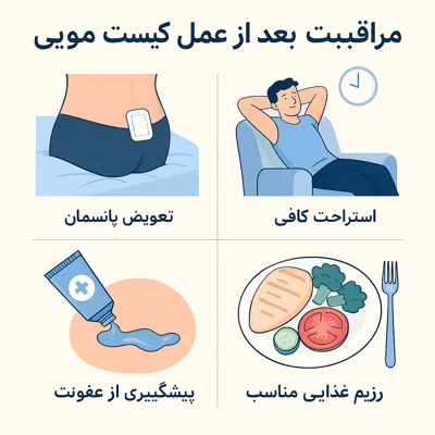 مراقبت های بعد از عمل کیست مویی