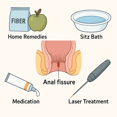 روشهای درمان شقاق مقعدی شامل دارو، لیزر و جراحی