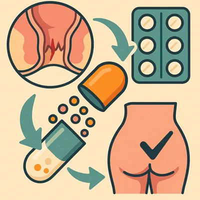 اینفوگرافی داروی خوراکی برای درمان شقاق مقعدی