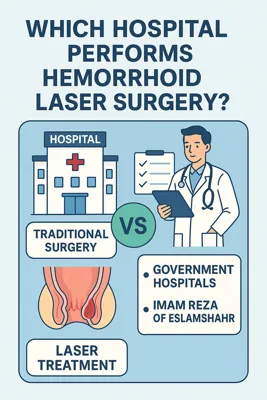 جراحی سنتی بواسیر در بیمارستان امام رضا اسلامشهر با بیمه