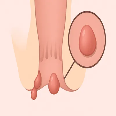 برجستگی پوستی اطراف مقعد و زائده خوش‌خیم