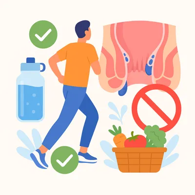 سبک زندگی سالم با ورزش و تغذیه پرفیبر برای پیشگیری از هموروئید