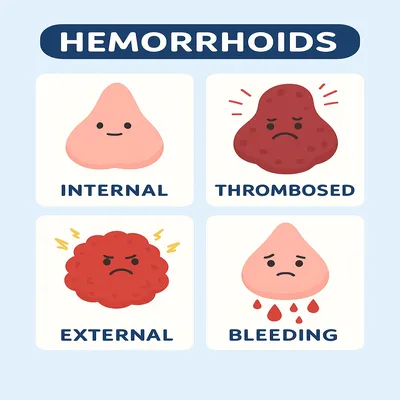 تورم رگهای مقعدی و نشانههای درد و خونریزی در بیماریهای نشیمنگاهی