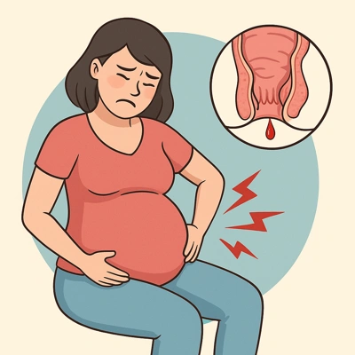 درد نشیمنگاه و التهاب رکتوم در دوران بارداری همراه با بواسیر و سوزش هنگام دفع
