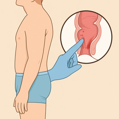 معاینه بالینی راست‌روده برای تشخیص التهاب و خونریزی داخلی