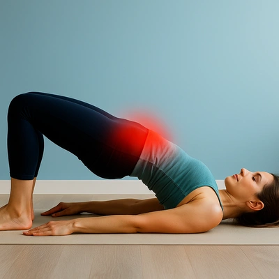 تمرین پل برای بهبود گردش خون و کاهش فشار ناحیه لگن