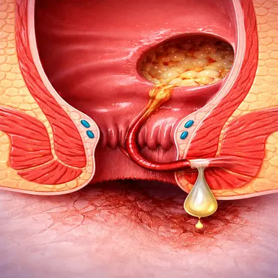 ترشح چرکی و التهاب شدید در ناحیه مقعد