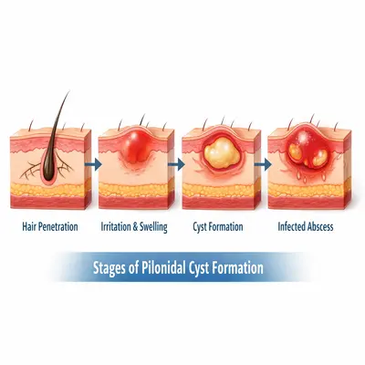 کیست مویی چگونه ایجاد می‌شود؟