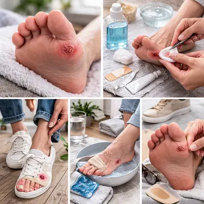 هفته اول لیزر میخچه پا؛ پانسمان و کفش مناسب